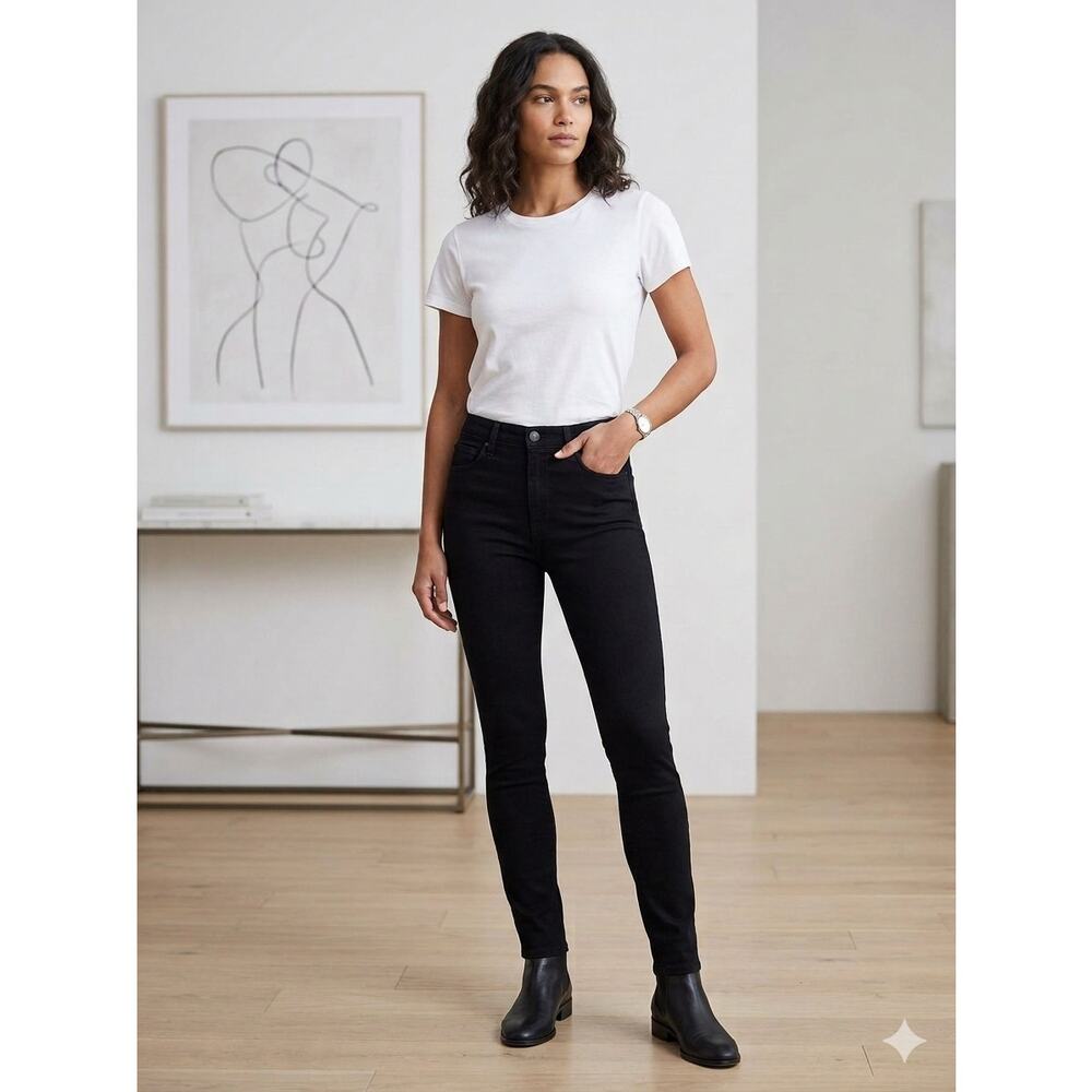 L'AGENCE Marguerite High Rise Skinny Jeans Noir Black - Size 29 EUC